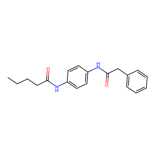 N-[4-[(2-phenylacetyl)amino]phenyl]pentanamide structure
