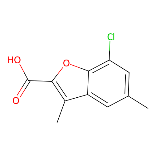 7-Chloro-3,5-dimethyl-2-benzofurancarboxylic acid structure