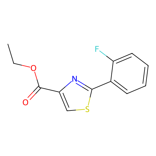 Ethyl 2-(2-fluorophenyl)thiazole-4-carboxylate structure