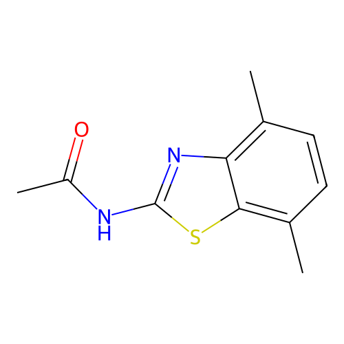 N-(4,7-dimethyl-1,3-benzothiazol-2-yl)acetamide structure