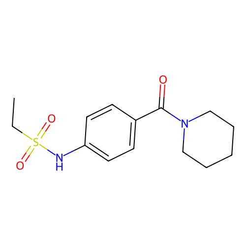 N-[4-(piperidine-1-carbonyl)phenyl]ethanesulfonamide structure