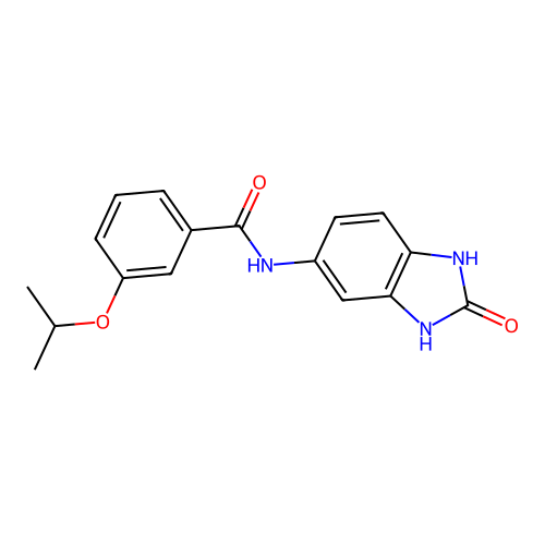 3-isopropoxy-N-(2-oxo-2,3-dihydro-1H-benzo[d]imidazol-5-yl)benzamide structure