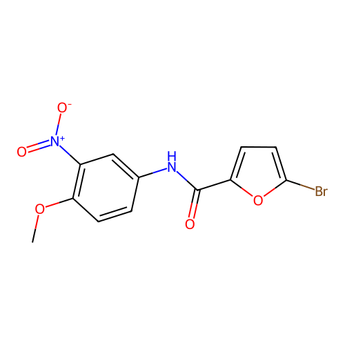 5-bromo-N-(4-methoxy-3-nitrophenyl)furan-2-carboxamide structure