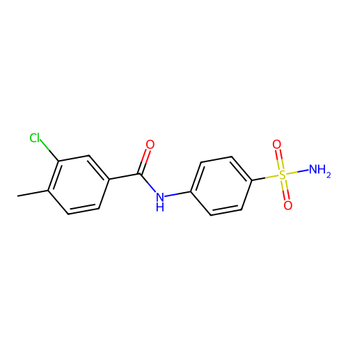 3-chloro-4-methyl-N-(4-sulfamoylphenyl)benzamide structure