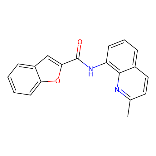 N-(2-methylquinolin-8-yl)-1-benzofuran-2-carboxamide structure