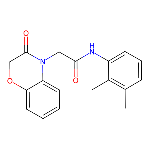 N-(2,3-dimethylphenyl)-2-(3-oxo-1,4-benzoxazin-4-yl)acetamide structure