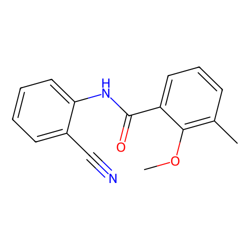 N-(2-cyanophenyl)-2-methoxy-3-methylbenzamide structure