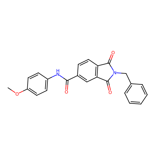 2-benzyl-N-(4-methoxyphenyl)-1,3-dioxoisoindole-5-carboxamide structure