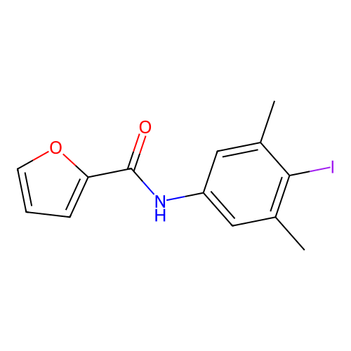 N-(4-iodo-3,5-dimethylphenyl)furan-2-carboxamide structure