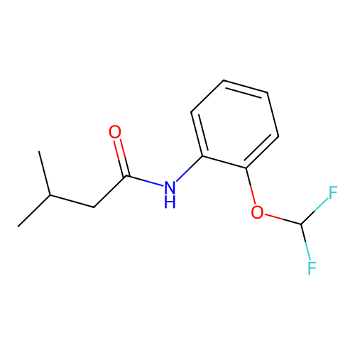 N-[2-(二氟甲氧基)苯基]-3-甲基丁酰胺 structure