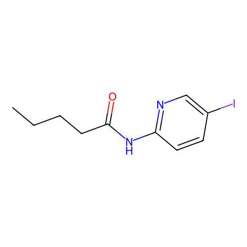 N-(5-iodopyridin-2-yl)pentanamide structure
