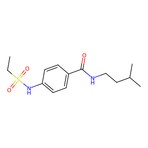 4-(ethylsulfonylamino)-N-(3-methylbutyl)benzamide structure