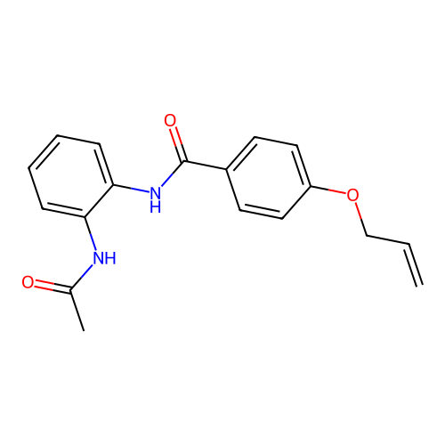 N-(2-acetamidophenyl)-4-prop-2-enoxybenzamide structure