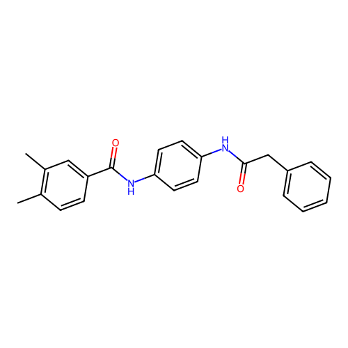 3,4-dimethyl-N-{4-[(phenylacetyl)amino]phenyl}benzamide structure