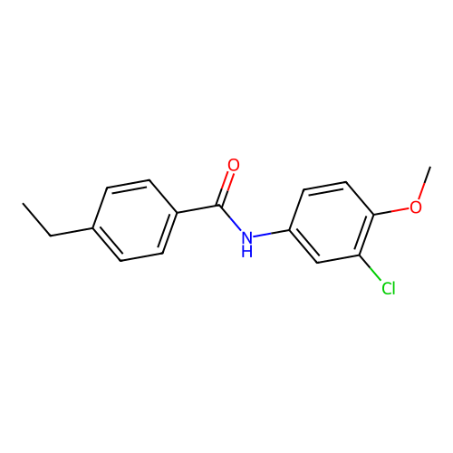 N-(3-chloro-4-methoxyphenyl)-4-ethylbenzamide structure