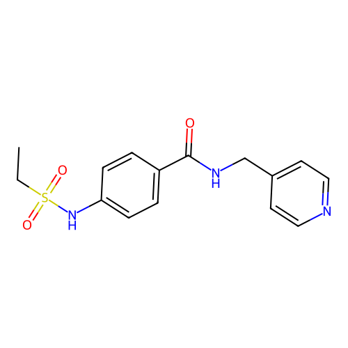 4-(ethylsulfonylamino)-N-(pyridin-4-ylmethyl)benzamide structure