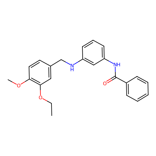 N-{3-[(3-ethoxy-4-methoxybenzyl)amino]phenyl}benzamide structure