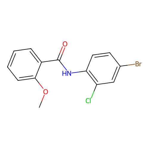 N-(4-bromo-2-chlorophenyl)-2-methoxybenzamide structure