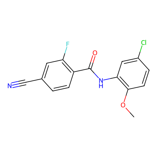 N-(5-chloro-2-methoxyphenyl)-4-cyano-2-fluorobenzamide structure