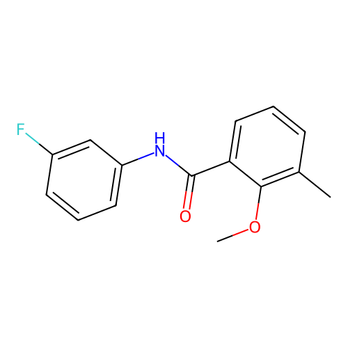 N-(3-fluorophenyl)-2-methoxy-3-methylbenzamide structure