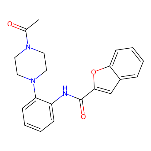 N-[2-(4-acetylpiperazin-1-yl)phenyl]-1-benzofuran-2-carboxamide structure