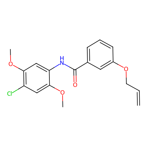 N-(4-chloro-2,5-dimethoxyphenyl)-3-prop-2-enoxybenzamide structure
