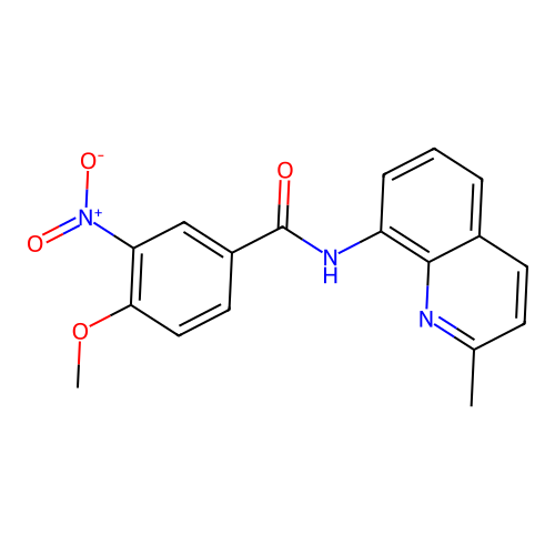 4-methoxy-N-(2-methylquinolin-8-yl)-3-nitrobenzamide structure