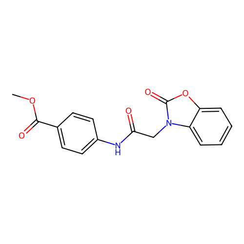 methyl 4-(2-(2-oxobenzo[d]oxazol-3(2H)-yl)acetamido)benzoate structure