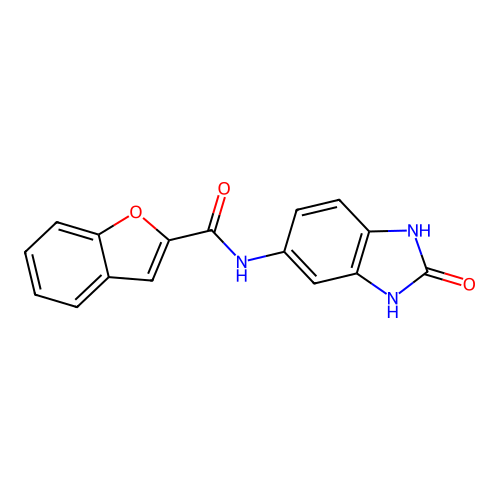 N-(2-oxo-2,3-dihydro-1H-benzimidazol-5-yl)-1-benzofuran-2-carboxamide structure