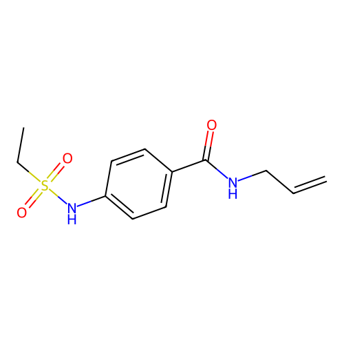 4-(ethylsulfonylamino)-N-prop-2-enylbenzamide structure
