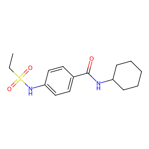 N-环己基-4-(乙基磺酰基氨基)苯甲酰胺 structure