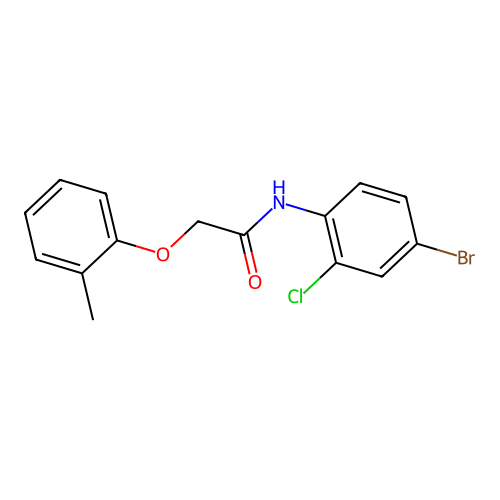 N-(4-bromo-2-chlorophenyl)-2-(2-methylphenoxy)acetamide structure
