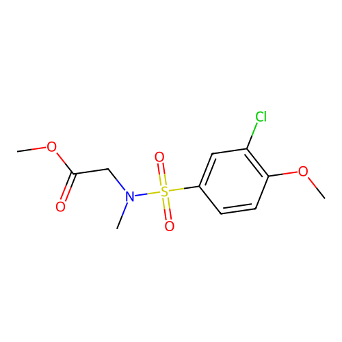 Methyl 2-[(3-chloro-4-methoxyphenyl)sulfonyl-methylamino]acetate structure