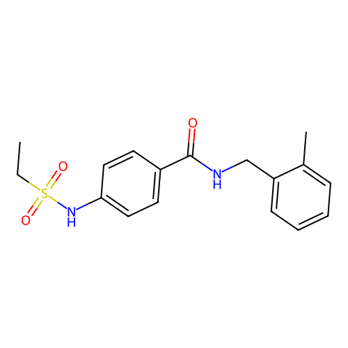 4-[(ethylsulfonyl)amino]-N-(2-methylbenzyl)benzamide structure