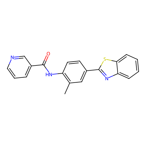 N-[4-(1,3-benzothiazol-2-yl)-2-methylphenyl]pyridine-3-carboxamide structure