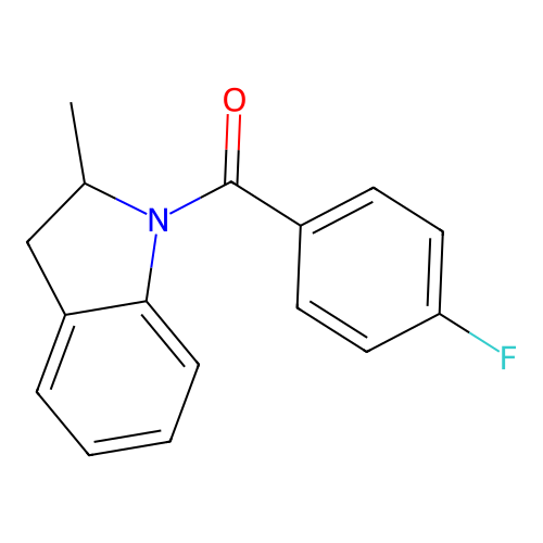 4-Fluorophenyl 2-methylindolinyl ketone structure