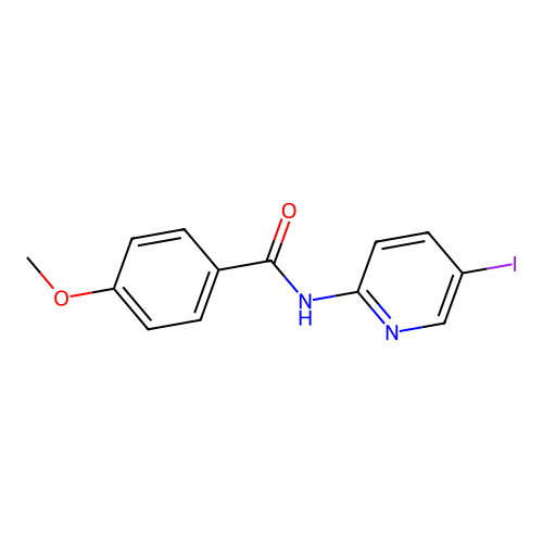 N-(5-iodopyridin-2-yl)-4-methoxybenzamide structure