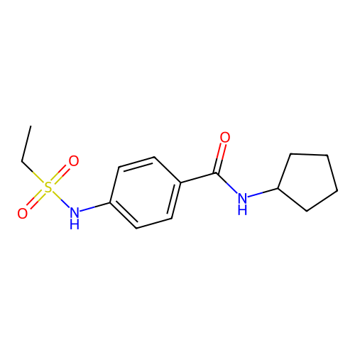N-cyclopentyl-4-(ethylsulfonylamino)benzamide structure