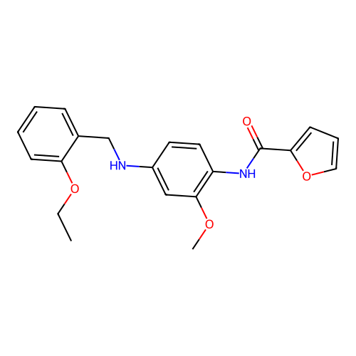 N-{4-[(2-ethoxybenzyl)amino]-2-methoxyphenyl}-2-furamide structure