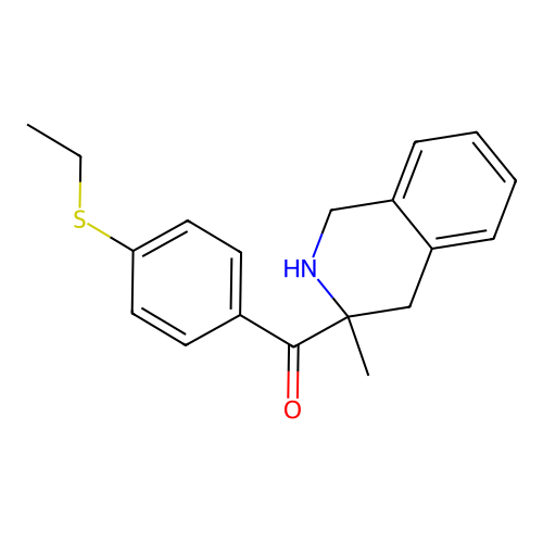 (4-ethylsulfanylphenyl)-(3-methyl-2,4-dihydro-1H-isoquinolin-3-yl)methanone structure
