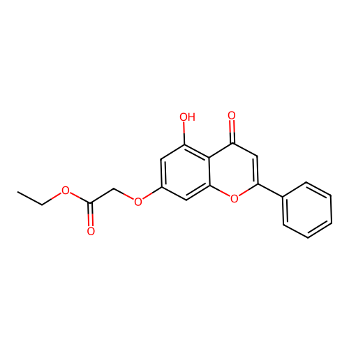 Ethyl 2-(5-hydroxy-4-oxo-2-phenylchromen-7-yl)oxyacetate structure