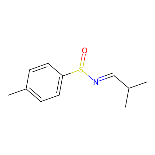 Benzenesulfinamide, 4-methyl-N-(2-methylpropylidene)- structure