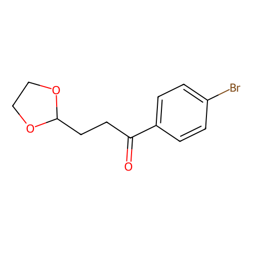 1-(4-Bromophenyl)-3-(1,3-dioxolan-2-yl)propan-1-one structure