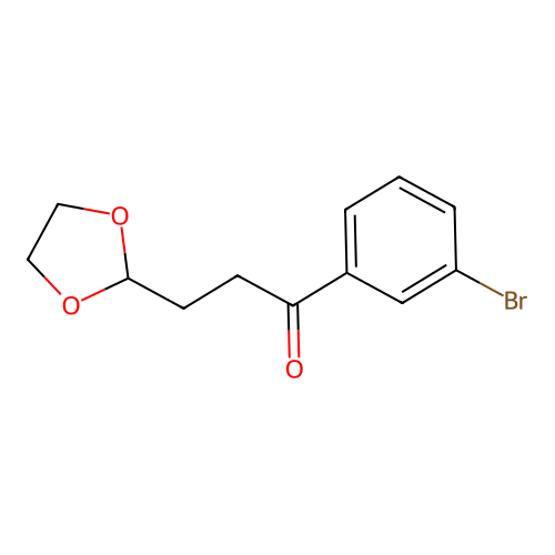 1-(3-Bromophenyl)-3-(1,3-dioxolan-2-yl)propan-1-one structure