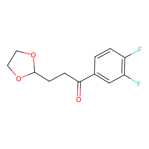 1-(3,4-Difluorophenyl)-3-(1,3-dioxolan-2-yl)propan-1-one structure