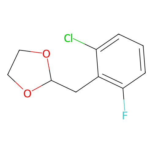 2-[(2-Chloro-6-fluorophenyl)methyl]-1,3-dioxolane structure