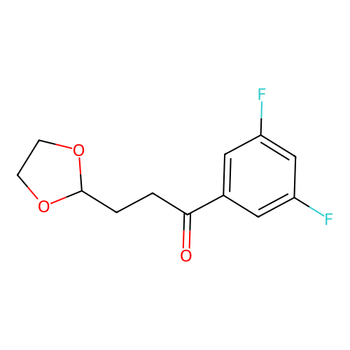 1-(3,5-Difluorophenyl)-3-(1,3-dioxolan-2-yl)propan-1-one structure