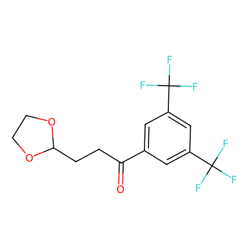 1-[3,5-Bis(trifluoromethyl)phenyl]-3-(1,3-dioxolan-2-yl)propan-1-one structure