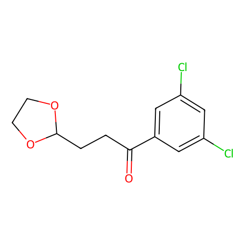 1-(3,5-Dichlorophenyl)-3-(1,3-dioxolan-2-yl)propan-1-one structure