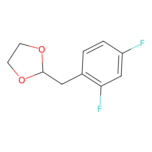 2-[(2,4-Difluorophenyl)methyl]-1,3-dioxolane structure
